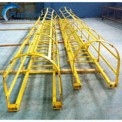 সিঁড়ি পাথওয়ে বেড়া জন্য হলুদ Pultruded FRP কম্পোজিট