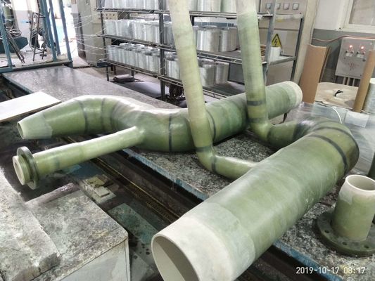 চাপ 50PSI-150PSI FRP পাইপ সবুজ গ্লাস শক্তিশালী পাইপ